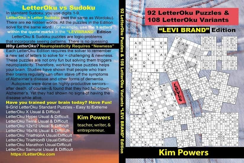 92 LetterOku & 108 Variants LeviBrand Edition | Letter Sudoku Puzzles